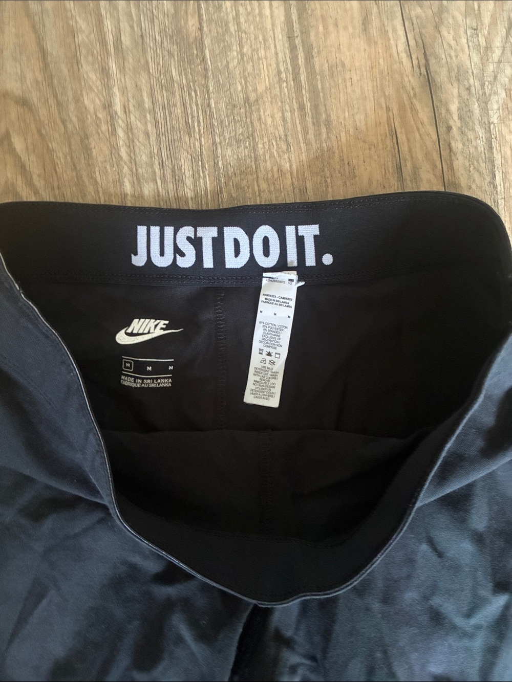 Nike Black Leggings with Gold Nike Swoosh - Picture 2 of 4